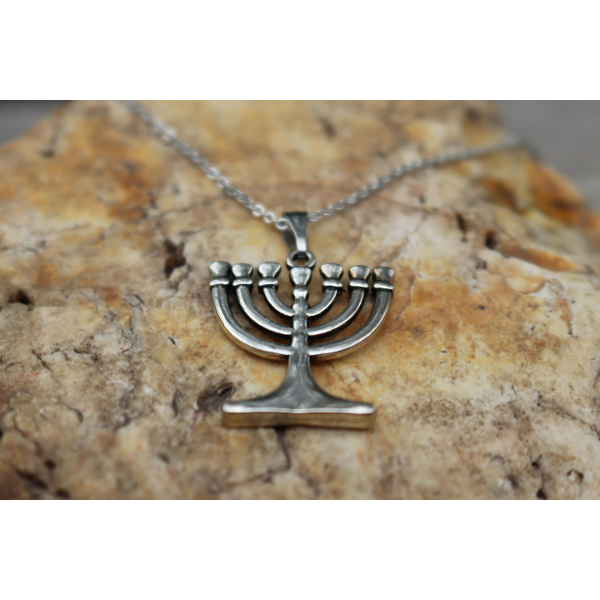 Menorah Pendant Necklace