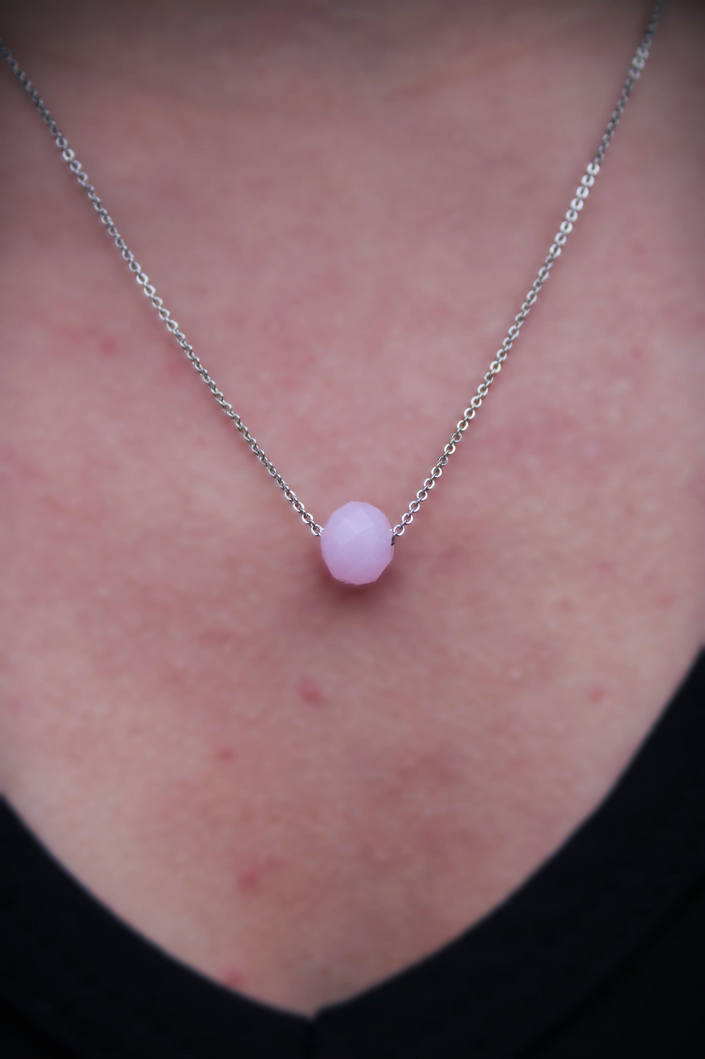 Genuine Rose Quartz Floating Necklace - Abigail Rose Company